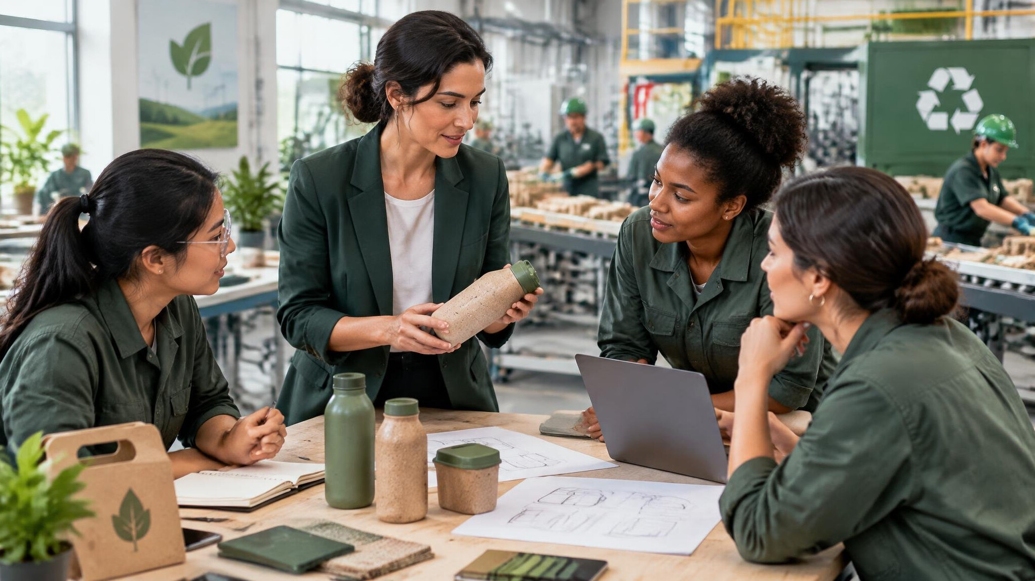 woman designing sustainable products