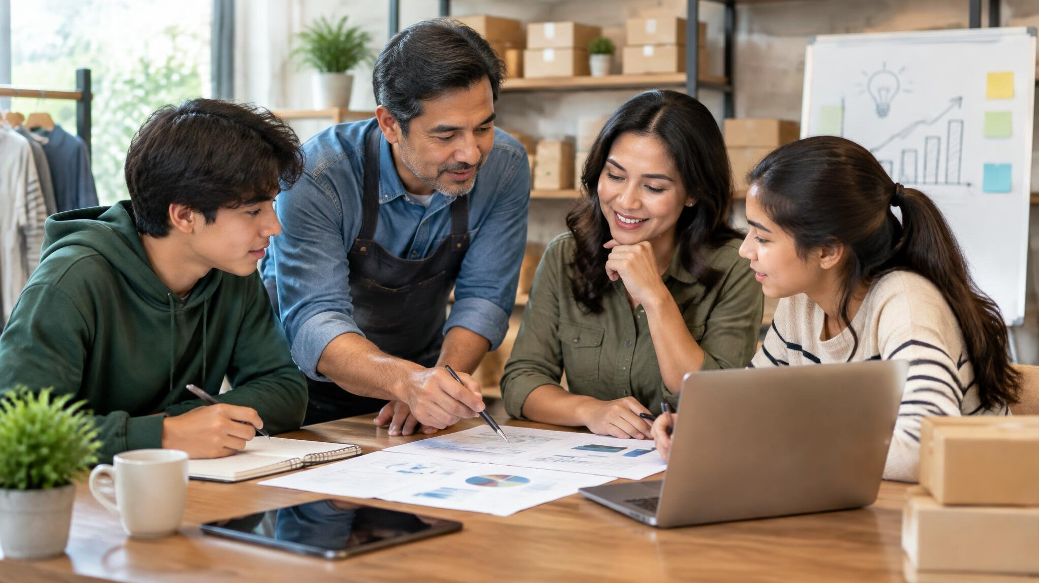 family members working together
