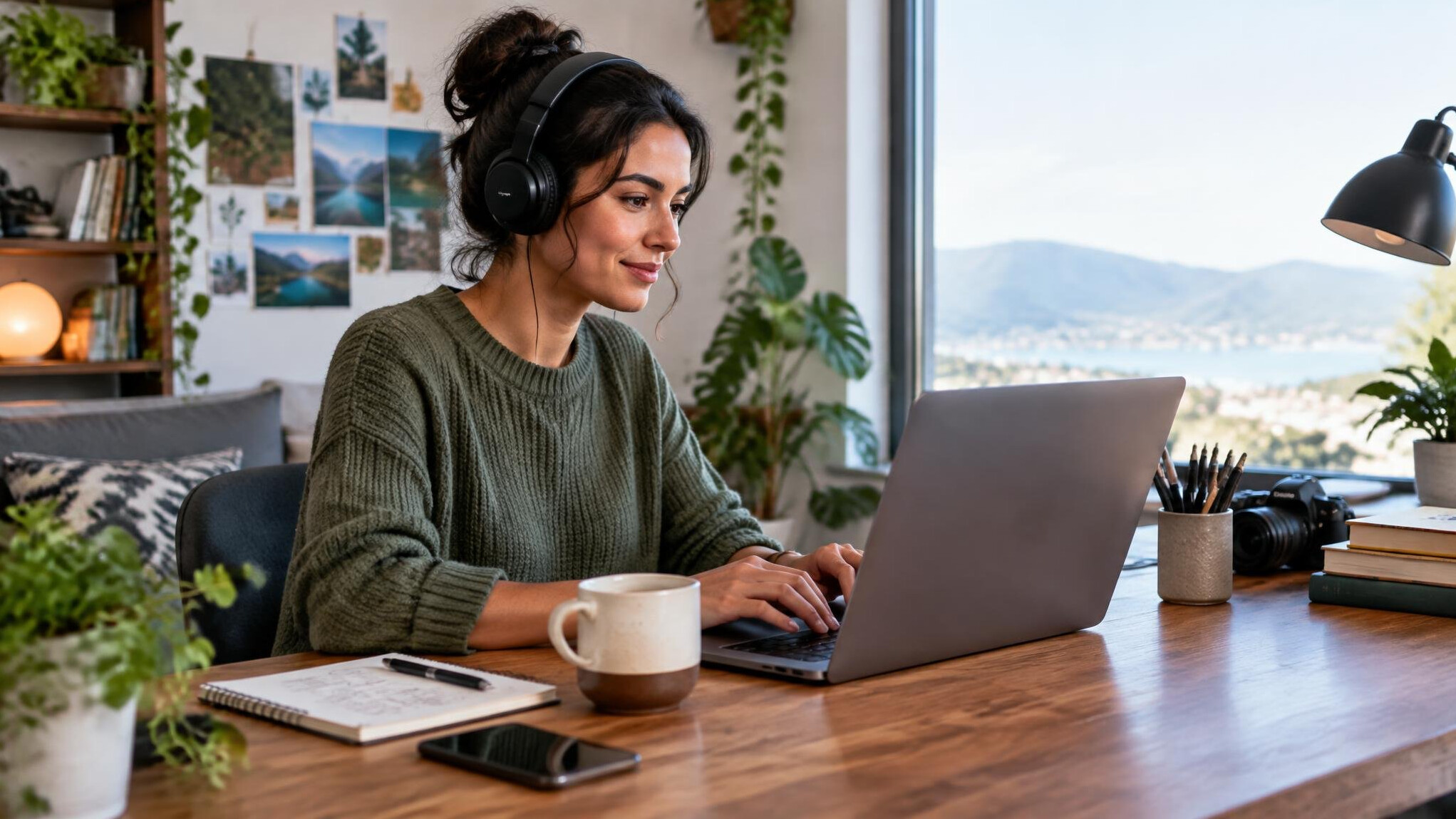 freelancer working remotely