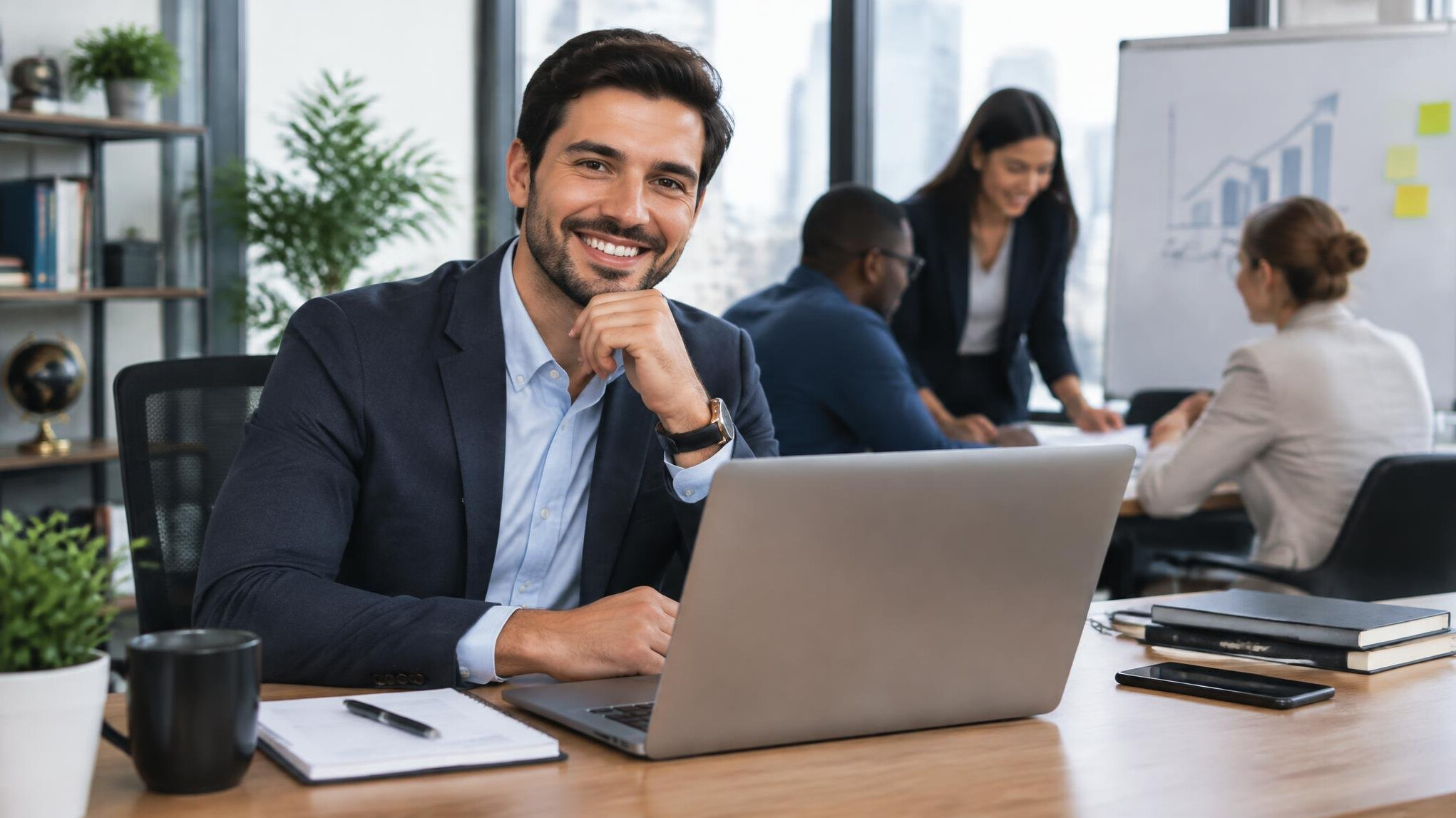 business owner smiling