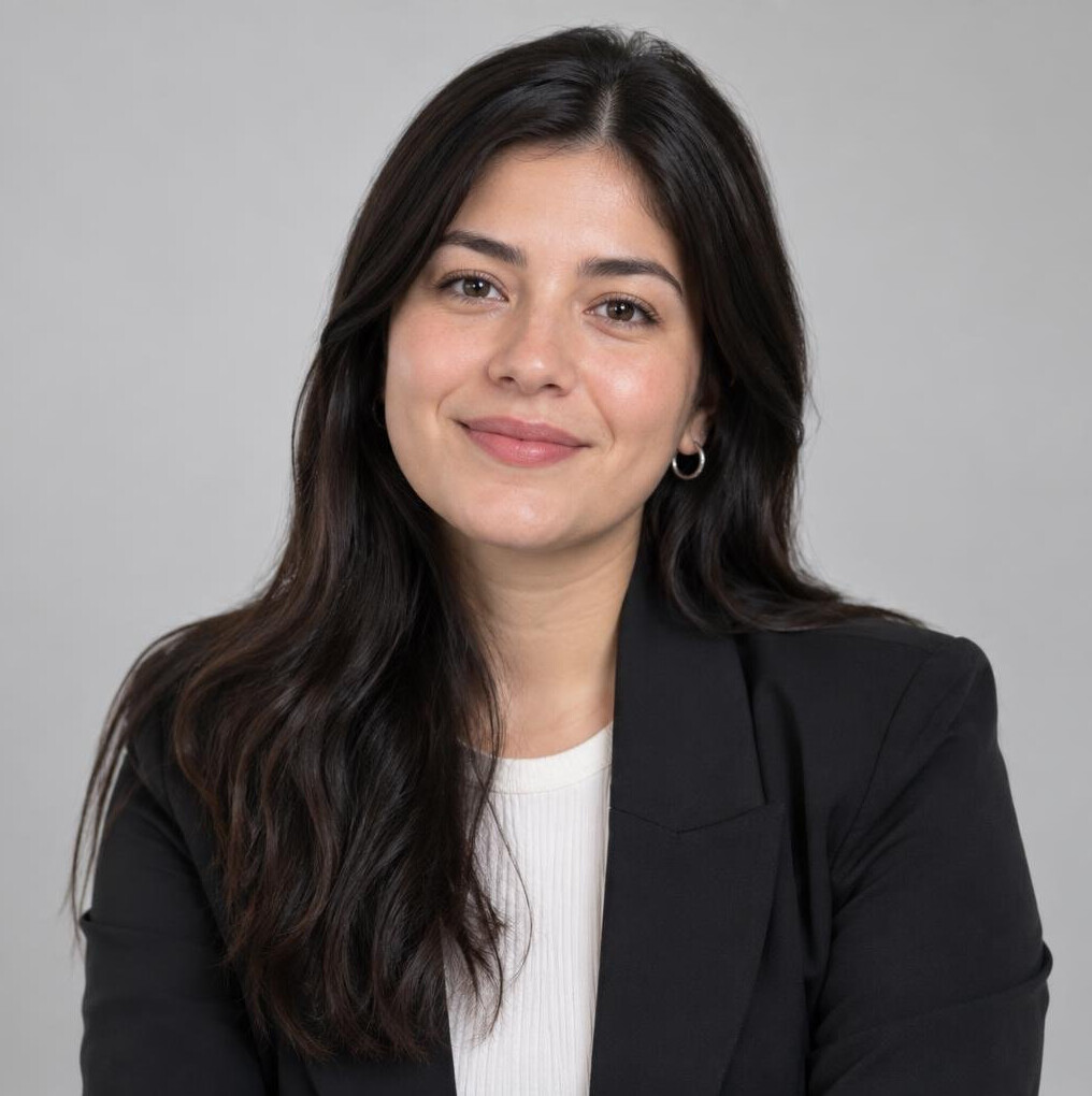 Studio portrait of a young Chilean woman researcher in her 20s